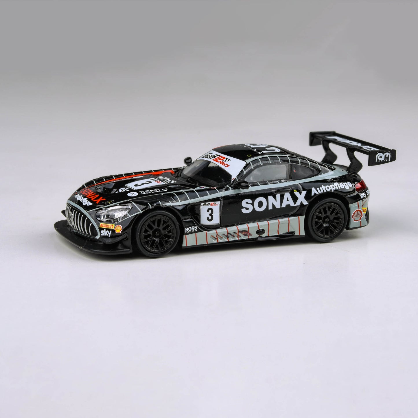 1:64 Mercedes-AMG GT3 Evo 2021 Gulf 12H Ram Racing - Sonax