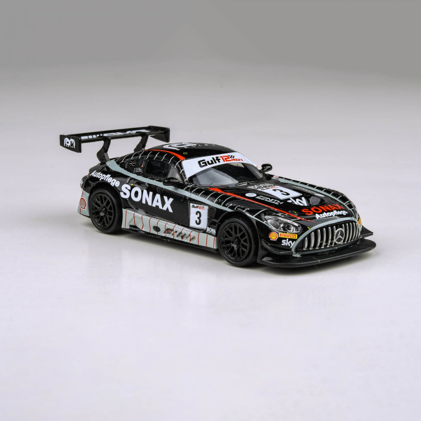 1:64 Mercedes-AMG GT3 Evo 2021 Gulf 12H Ram Racing - Sonax