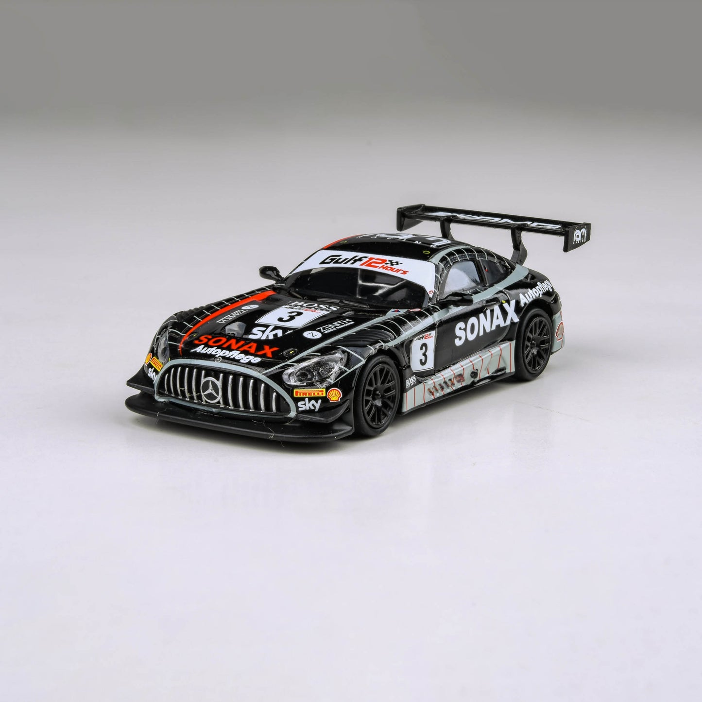 1:64 Mercedes-AMG GT3 Evo 2021 Gulf 12H Ram Racing - Sonax