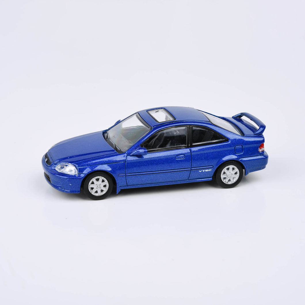 1:64 1999 Honda Civic Si EM1 - Electron Blue / Milano Red