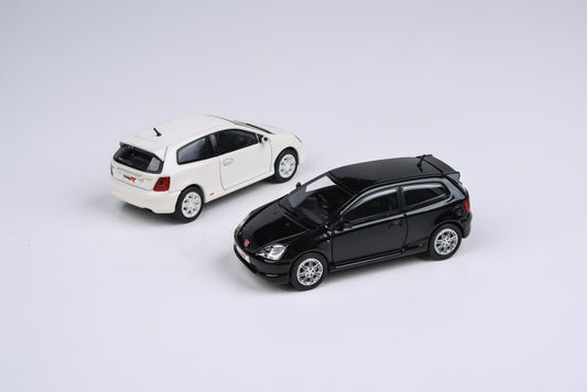 1:64 Honda 2001 Civic Type R EP3 - 
Championship White / Nighthawk Black