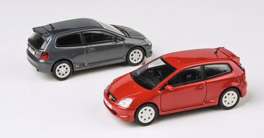 1:64 Honda 2001 Civic Type R EP3 - 
Milano Red / Cosmic Grey