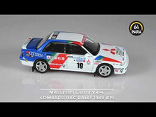 Load and play video in Gallery viewer, 1:64 Mitsubishi Galant VR-4 #19 WINNER RALLY LOMBARD RAC 1989
