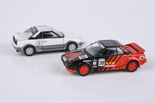 1:64 1985 Toyota MR2 MK1 White and Silver / Autocross Livery