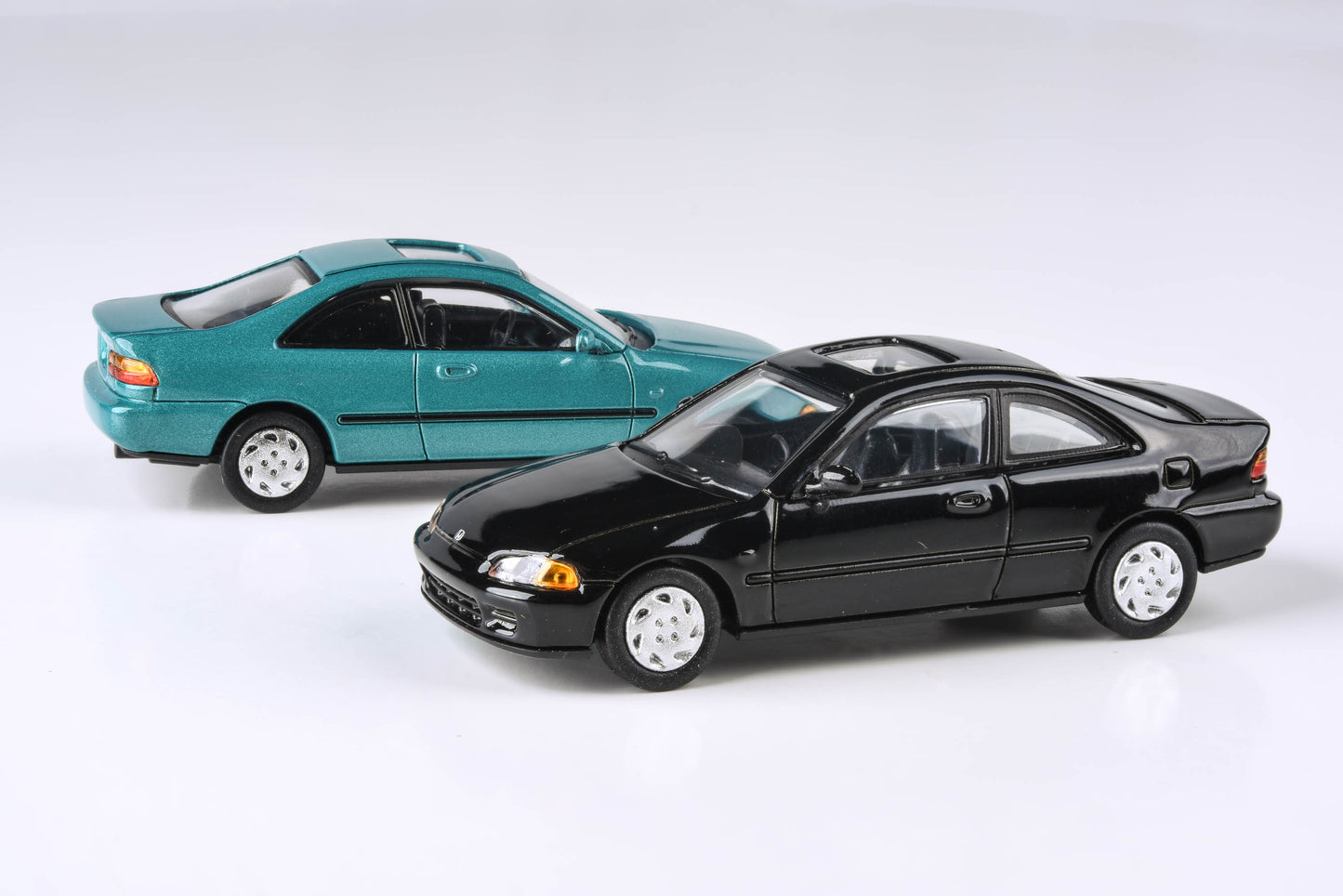 1:64 1995 Honda Civic Coupe EJ1 - Black / Aztec Green