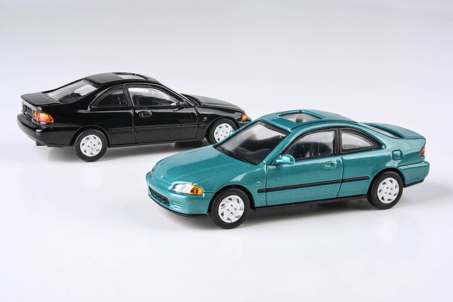 1:64 1995 Honda Civic Coupe EJ1 - Black / Aztec Green