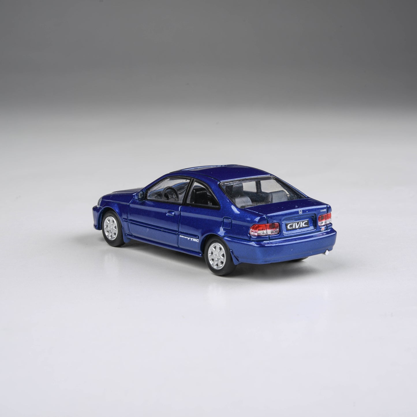 1:64 1999 Honda Civic Si Coupe EM1 Electron Blue Pearl  (wingless)