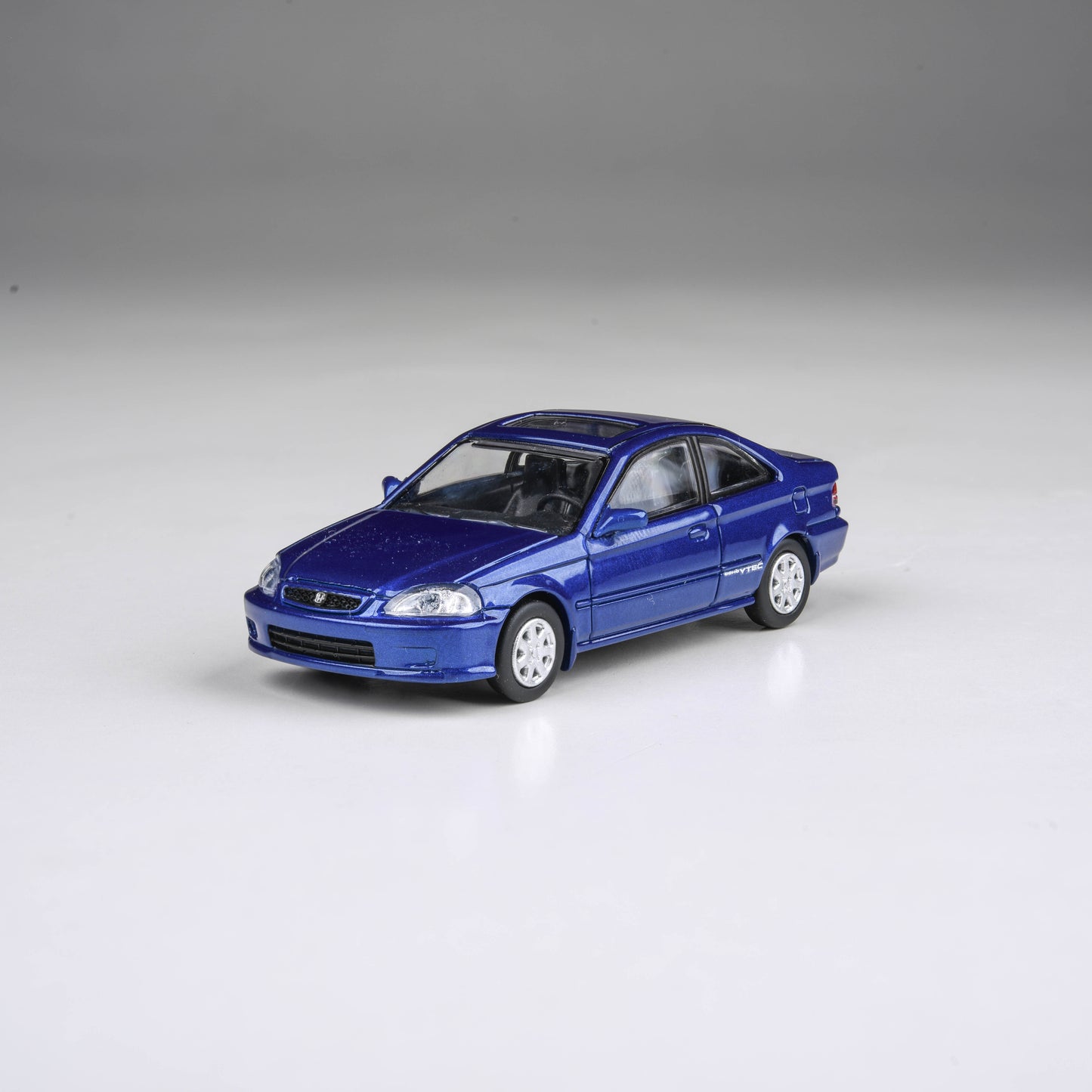 1:64 1999 Honda Civic Si Coupe EM1 Electron Blue Pearl  (wingless)