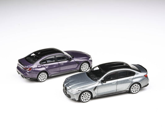 1:64 BMW M3 (G80) Skyscraper Grey / Twilight Purple