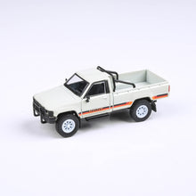 Load image into Gallery viewer, 1:64 1984 Toyota Hilux Single Cab  White / Medium Blue
