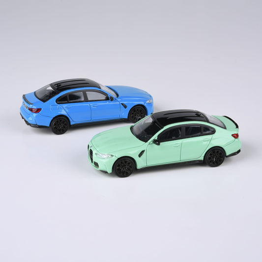 1:64 BMW M3 (G80) Miami Blue / Mint Green