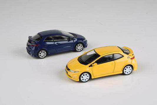 1:64 Honda 2007 Civic Type R FN2 Euro - Sunlight Yellow / Sapphire Blue