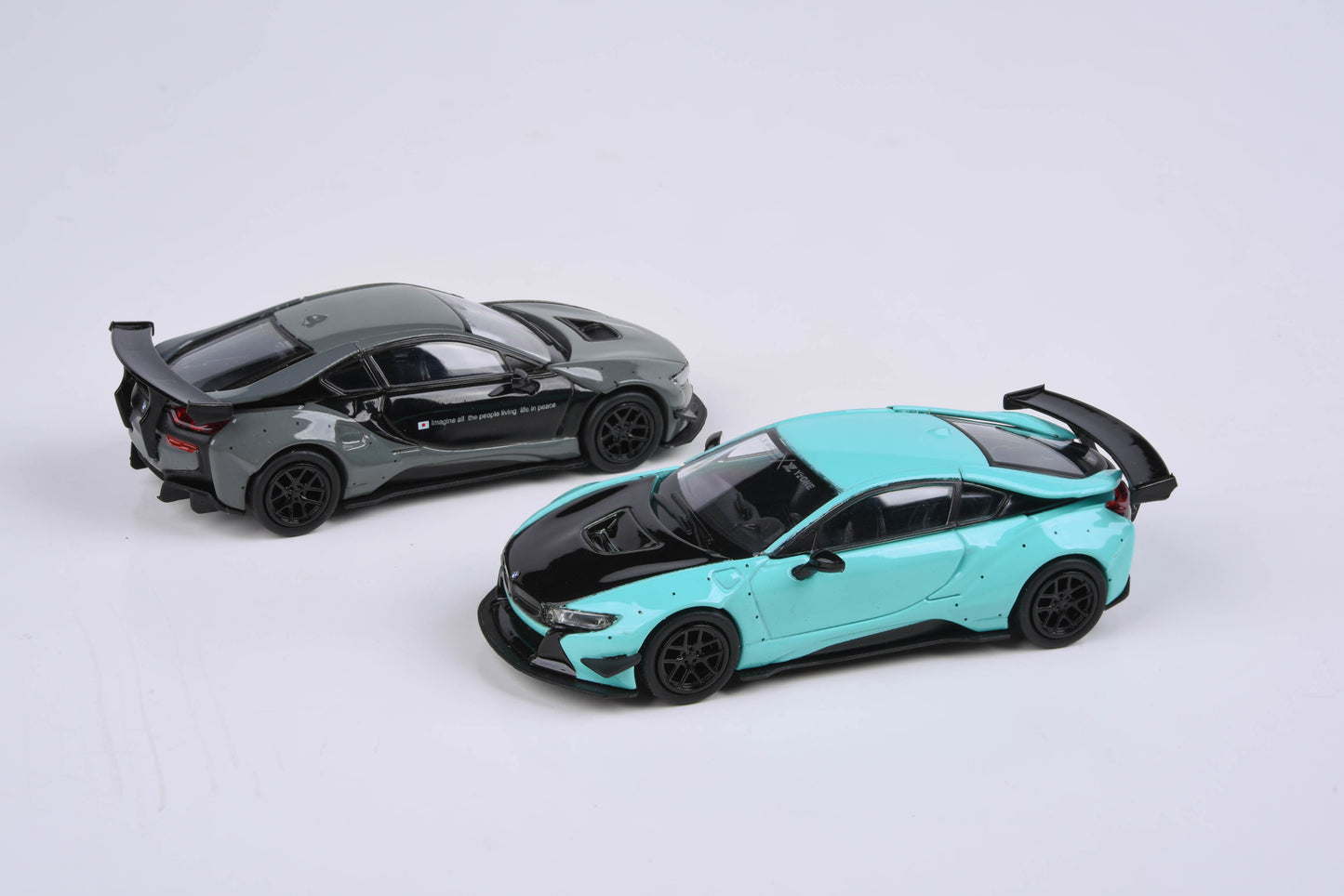 1:64 Liberty Walk BMW i8 Peppermint Green & Black / Black & Grey